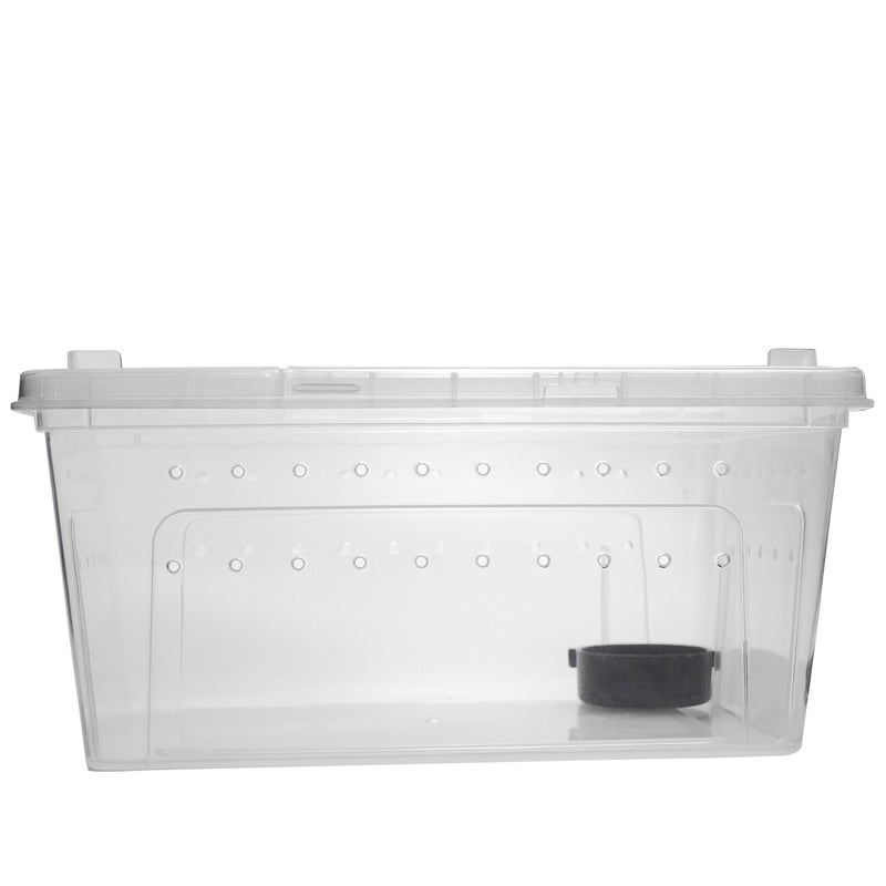 OMEM Portable Reptile Terrarium Habitat for Mini Pet Houses Breathable Holes Stackable Container (L) - Image 3